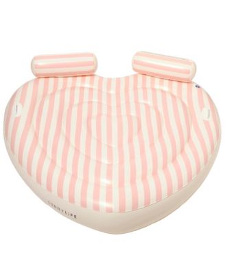 Lie-On Twin Float: Stole My Heart - Pink Stripe