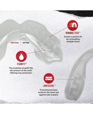 INTRO Slim Fit Sports Mouth Guard with Case for Football, Basketball, MMA, Hockey, Lacrosse, Wrestling - Adult 12+ Years - YELLOW