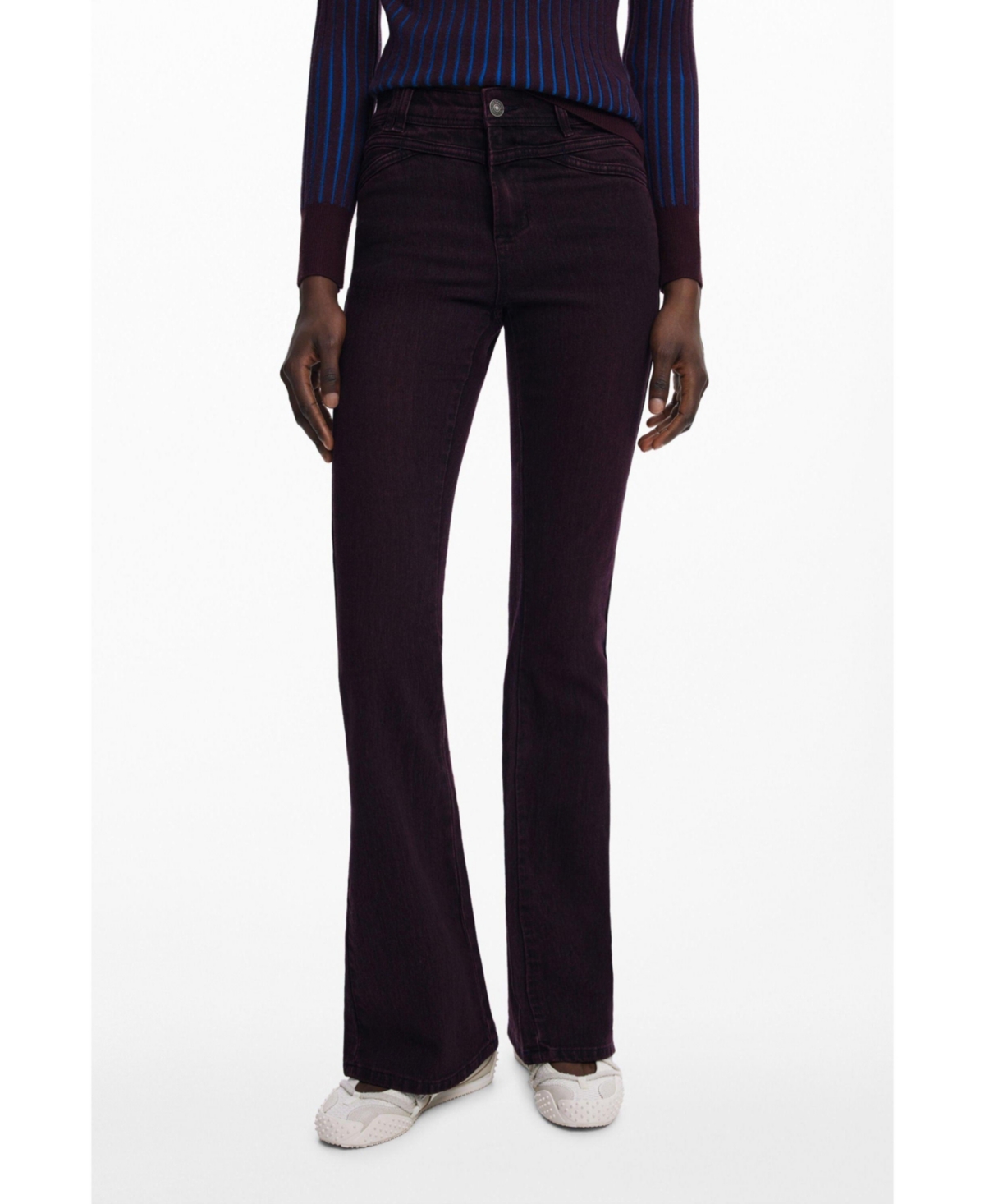 Desigual Flare Jeans In Black