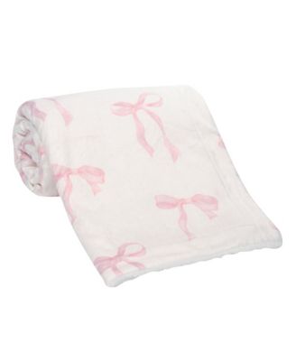 Coquette Floral Pink Bows Aesthetic Warm Fleece Baby Blanket