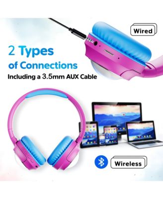 KB6 Kids Bluetooth Headphones, Safe Sound for Little Ears