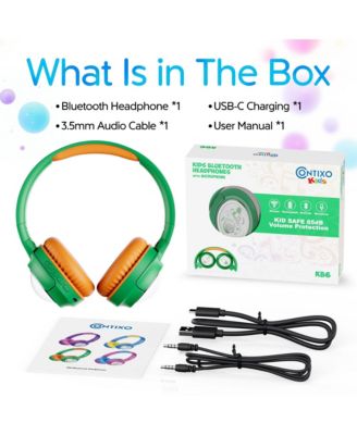 KB6 Kids Bluetooth Headphones, Safe Sound for Little Ears