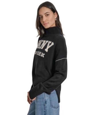 Women's Intarsia Logo Turtleneck Sweater