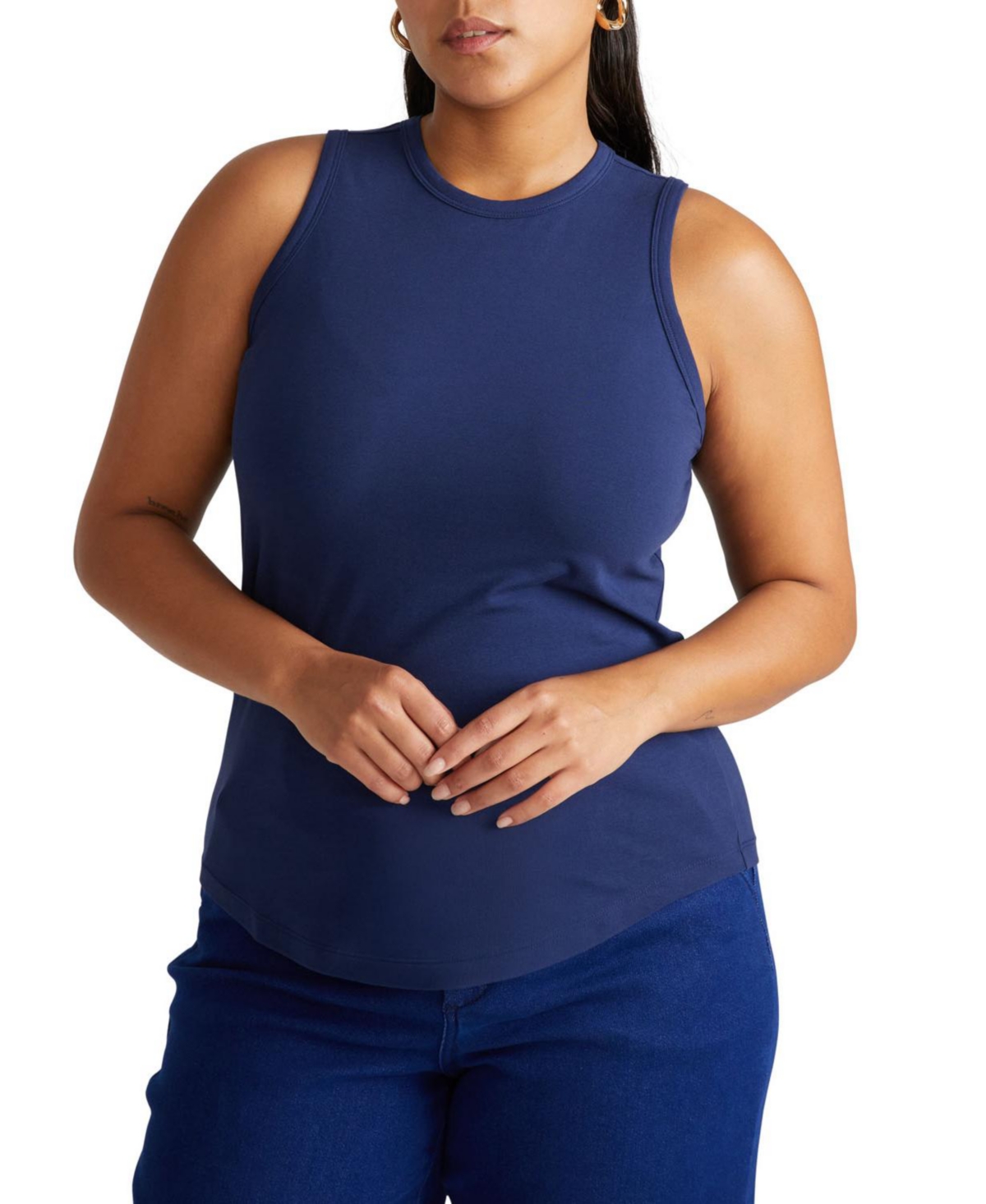 Womens Plus Cai High Neck Tank - Cenote