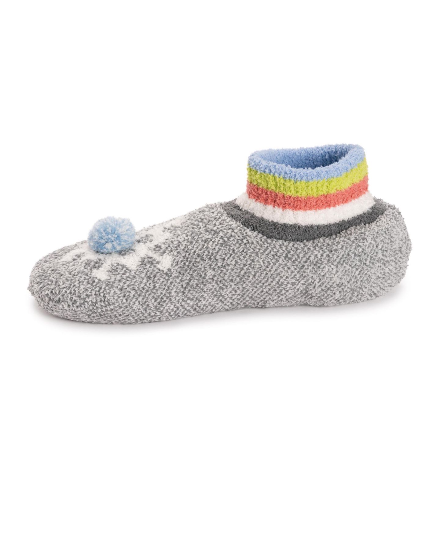 Женские ботинки MUK LUKS Cozy Ribbed Cuff Booties, цвет: Угольный — фото 2