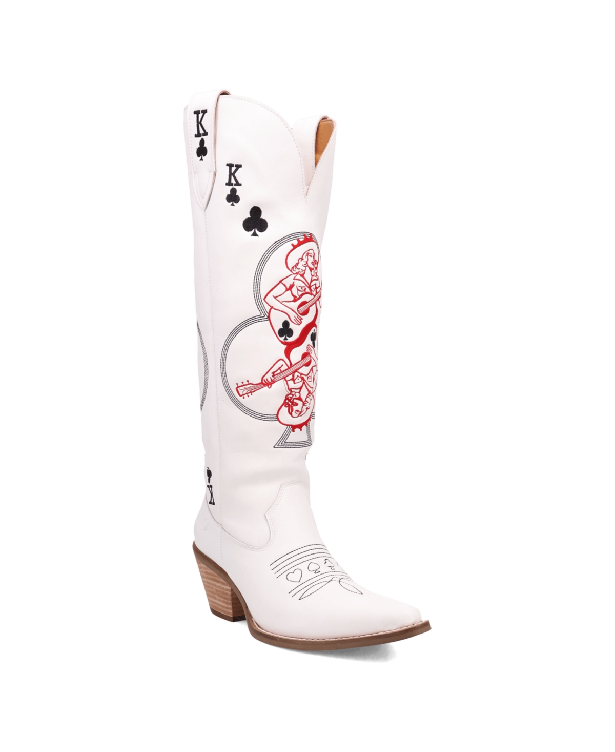Women's King Of Clubs Leather Boot - White