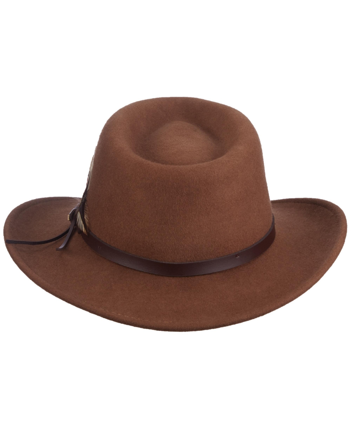 Scala Men's Crushable Felt Outback Hat In Brown