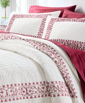 Garland Embroidery 3-Pc. Quilt Set, Full/Queen, Macy's Exclusive