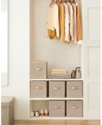 6-Pack 11" Foldable Storage Bins with Double Handles