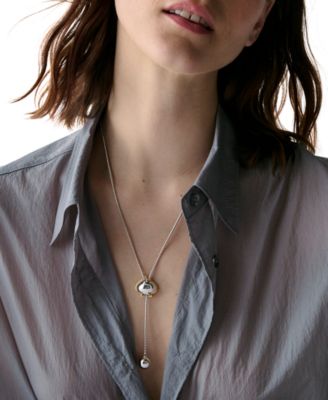 Sculpted Spade 25" Lariat Necklace