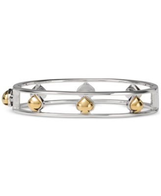 kate spade new york - Two-Tone Sculpted Spade Cut Out Bangle Bracelet