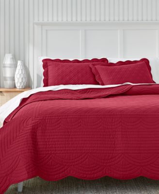 Bailey Scallop 3-Pc. Quilt Set, Full/Queen, Macy's Exclusive