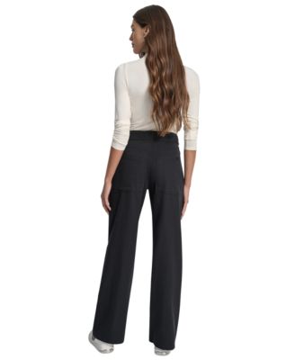 Women's Cotton High Rise Wide Leg Pants