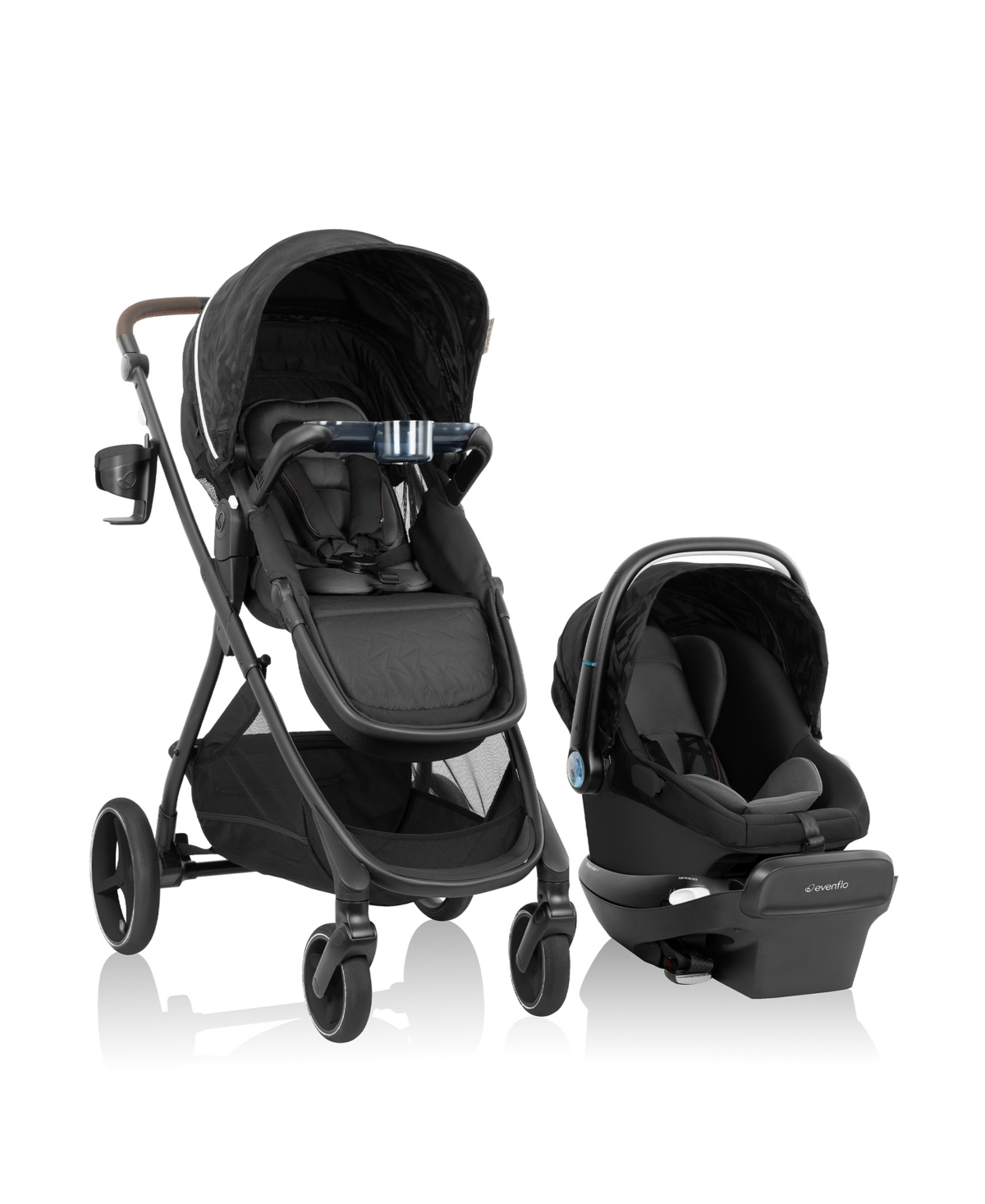 Evenflo Baby Shyft Intuiti Travel System With Revolve Litemax Nxt Inc Car Seat In Black