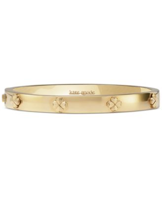 Spade Flower Hinge Bangle Bracelet