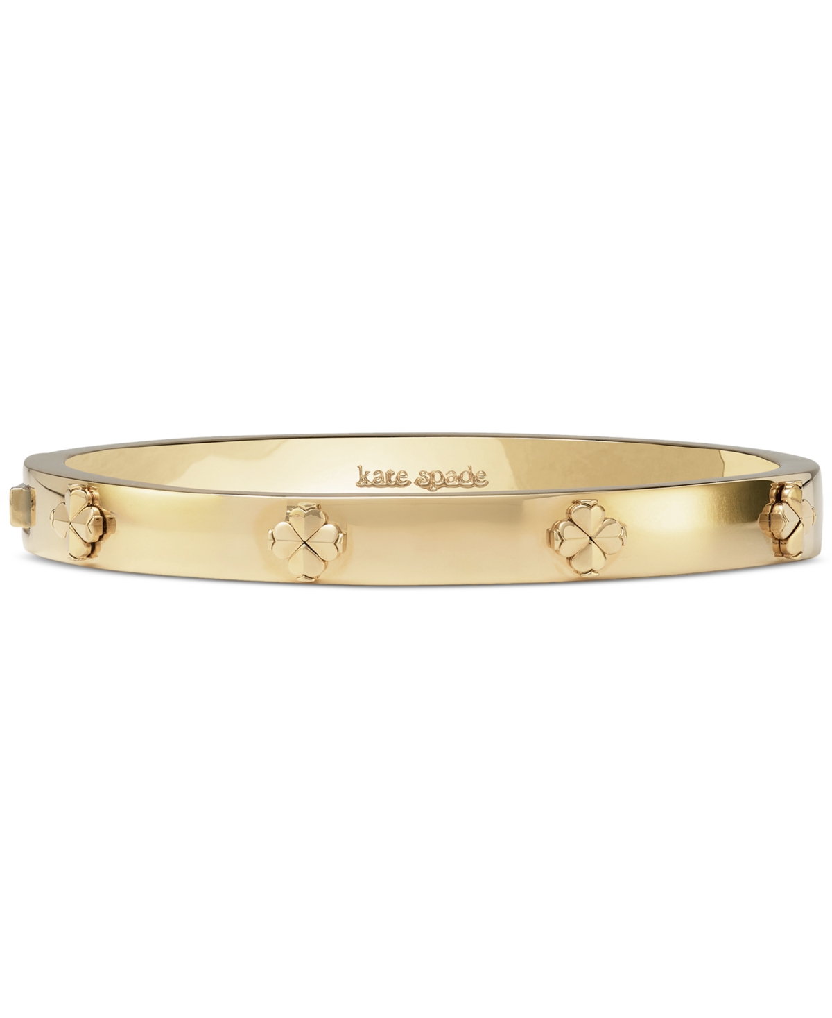 Kate Spade New York Spade Flower Hinge Bangle Bracelet In Gold