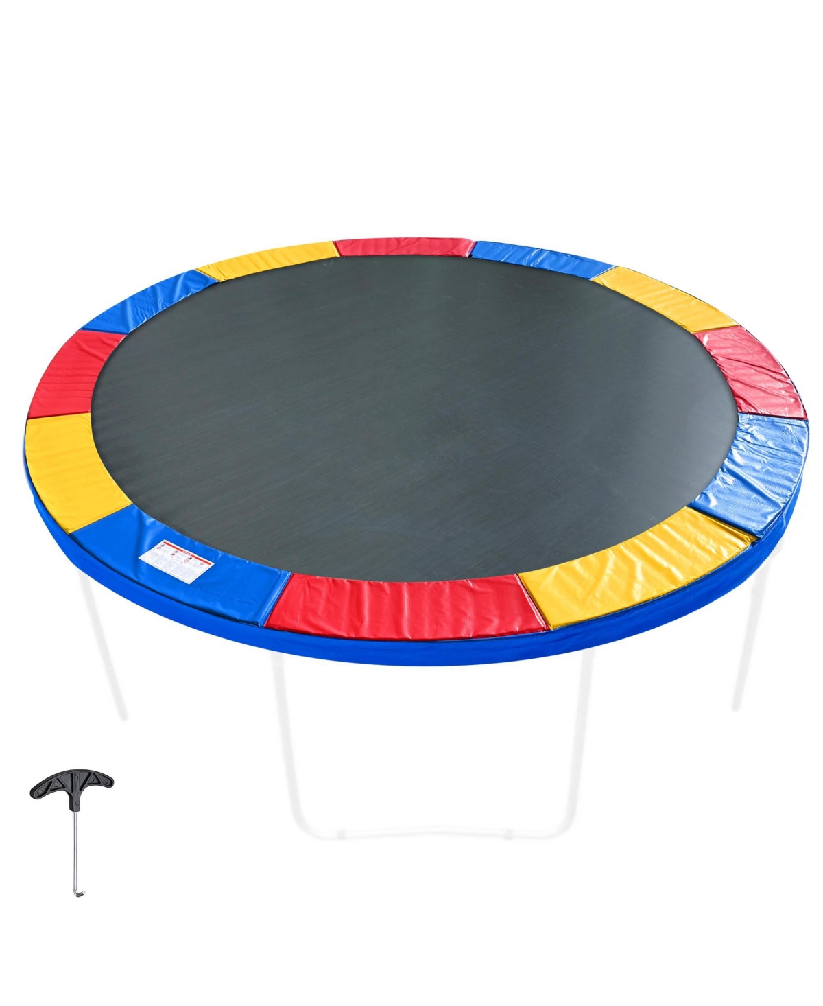 Trampoline Mat & Pad Replacement Kit with 72V-Ring Fits 14 ft Trampoline Frame - Natrual
