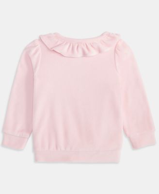 Baby Girls Mix and Match Long-Sleeve Ruffle-Neck Velour Top, Macy's Exclusive