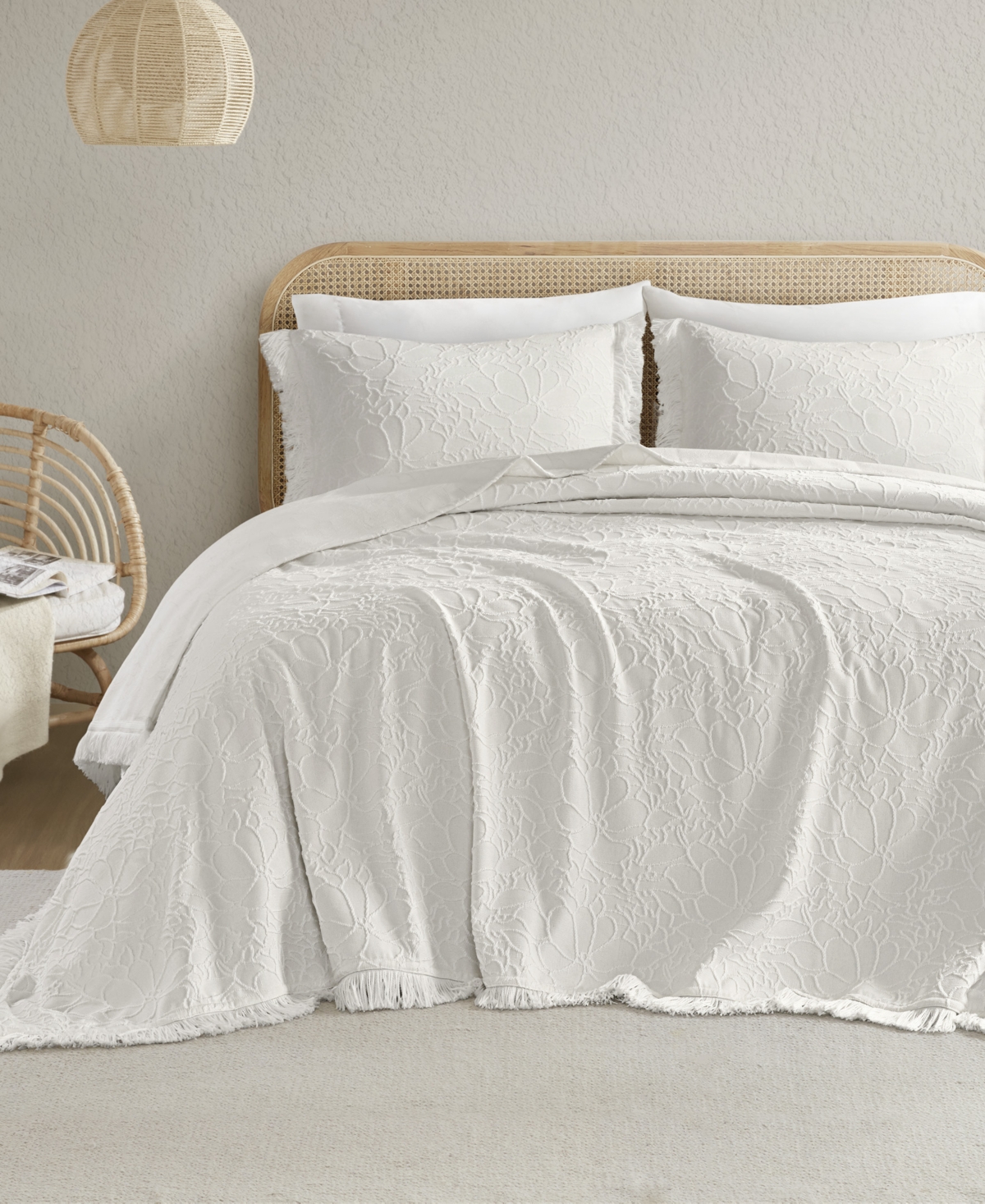 Madison Park Willow Lightweight Breathable 3-pc. Bedspread Set, King In White