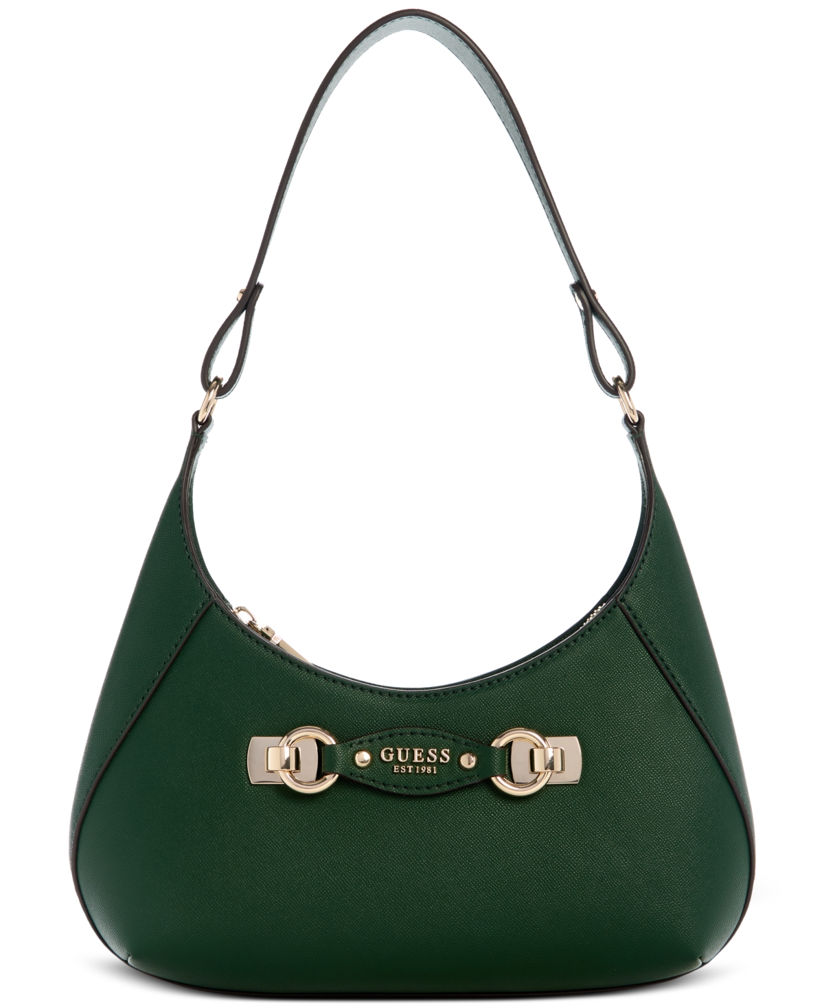Guess Mimina Small Top Zip Shoulder Bag In Green