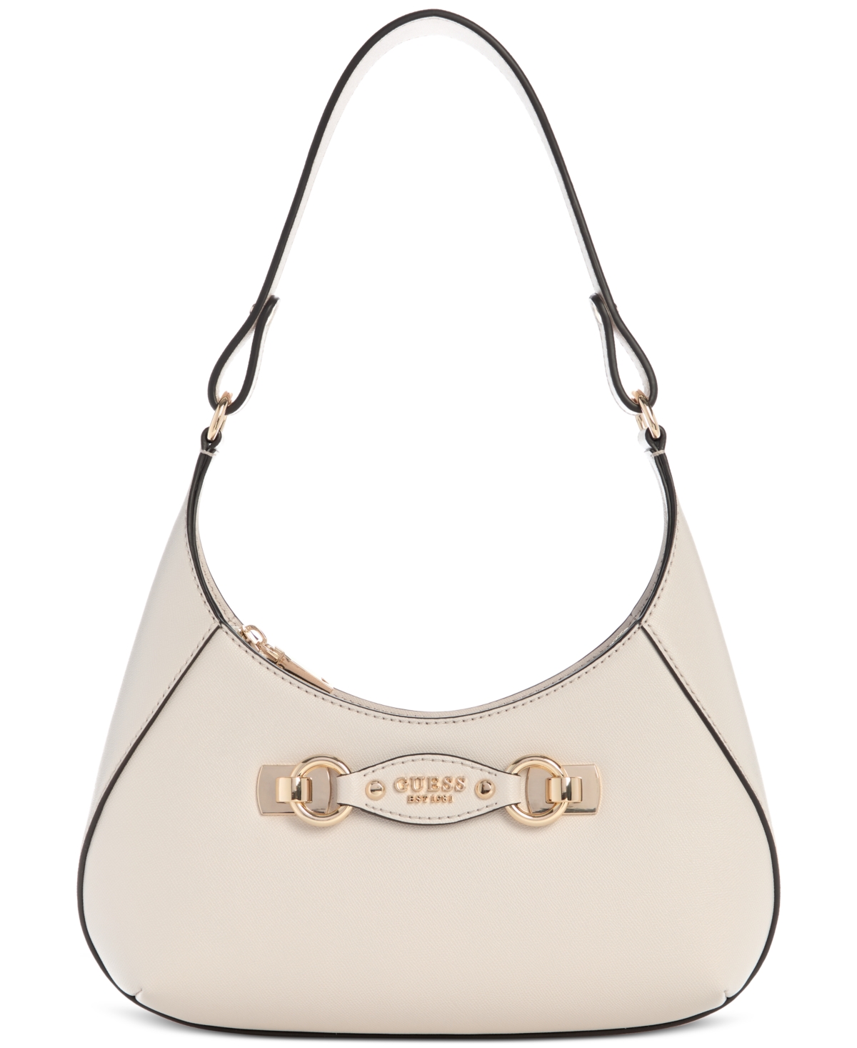 Guess Mimina Small Top Zip Shoulder Bag In Gray