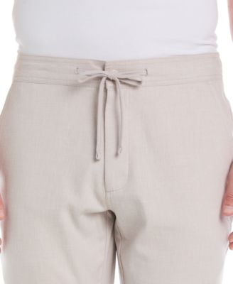 Men's Linen-Blend Drawstring Pants