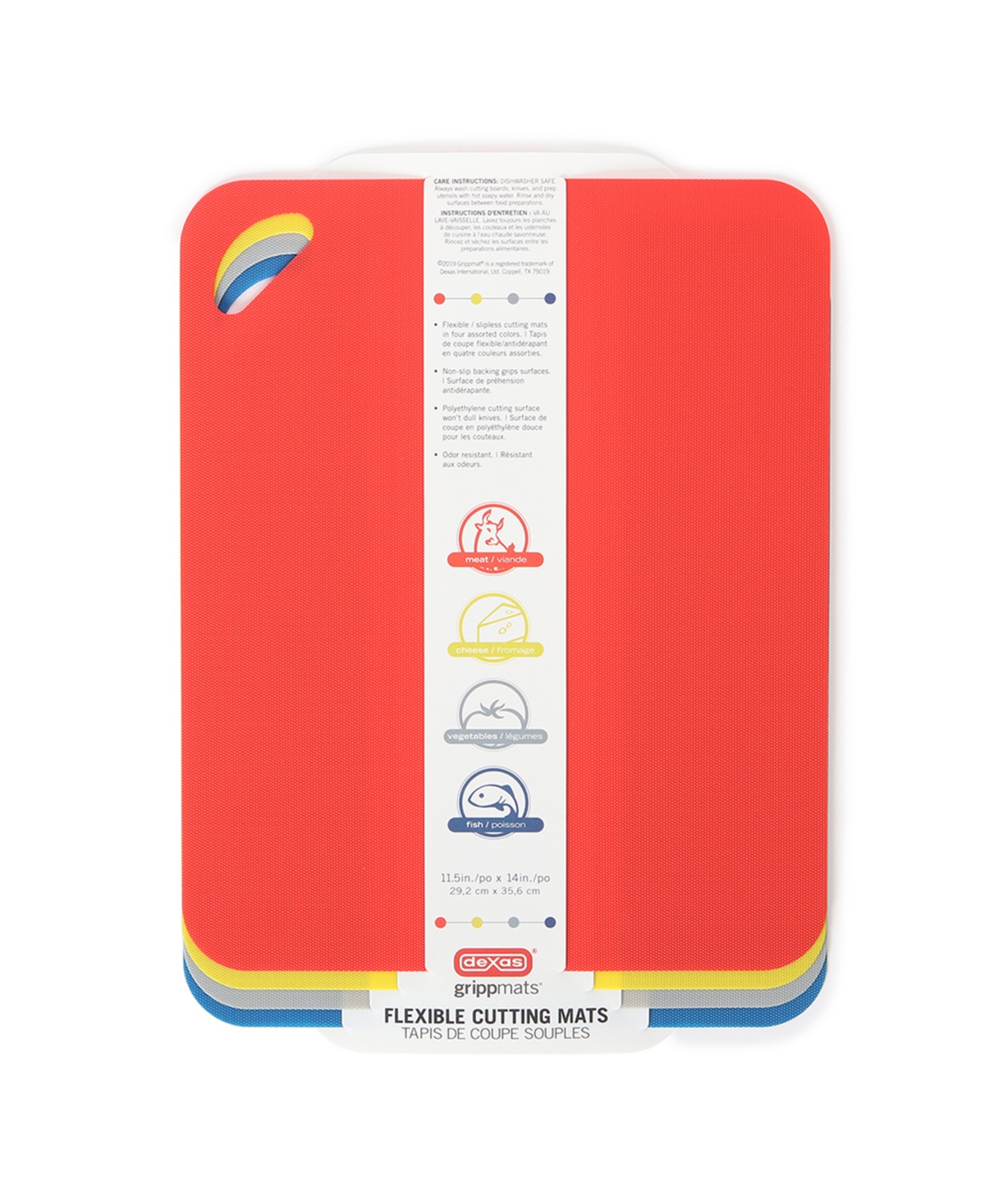Dexas Grippmat Flexible 4-piece Cutting Mats Set In Multi