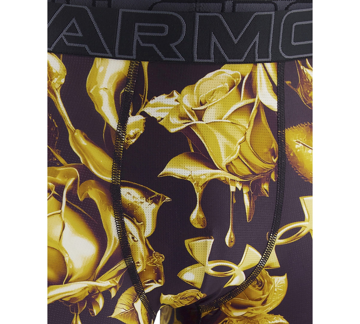 Under Armour Men's Printed Performance Tech Mesh 6" Boxer Briefs In Gold