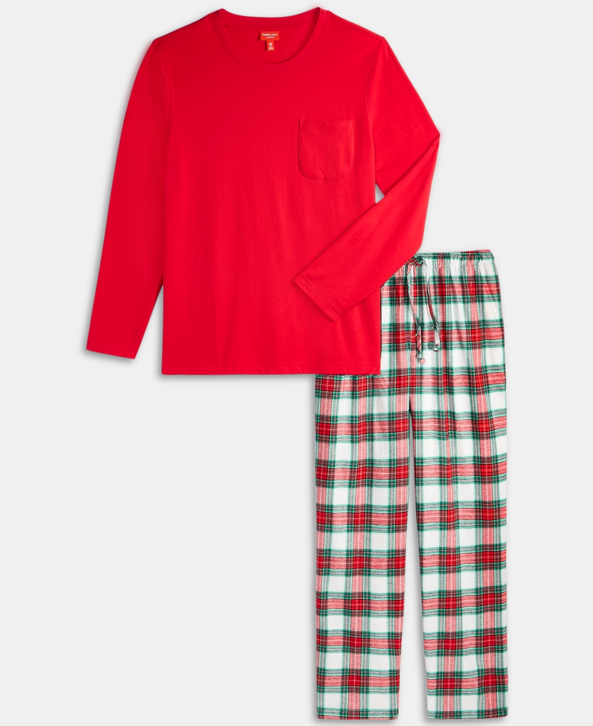 Holiday Lane's Women's Merry Plaid Crew Neck Matching Family Pajamas Set