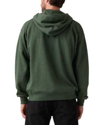 Men's Relaxed Fit Cropped Full-Zip Hoodie