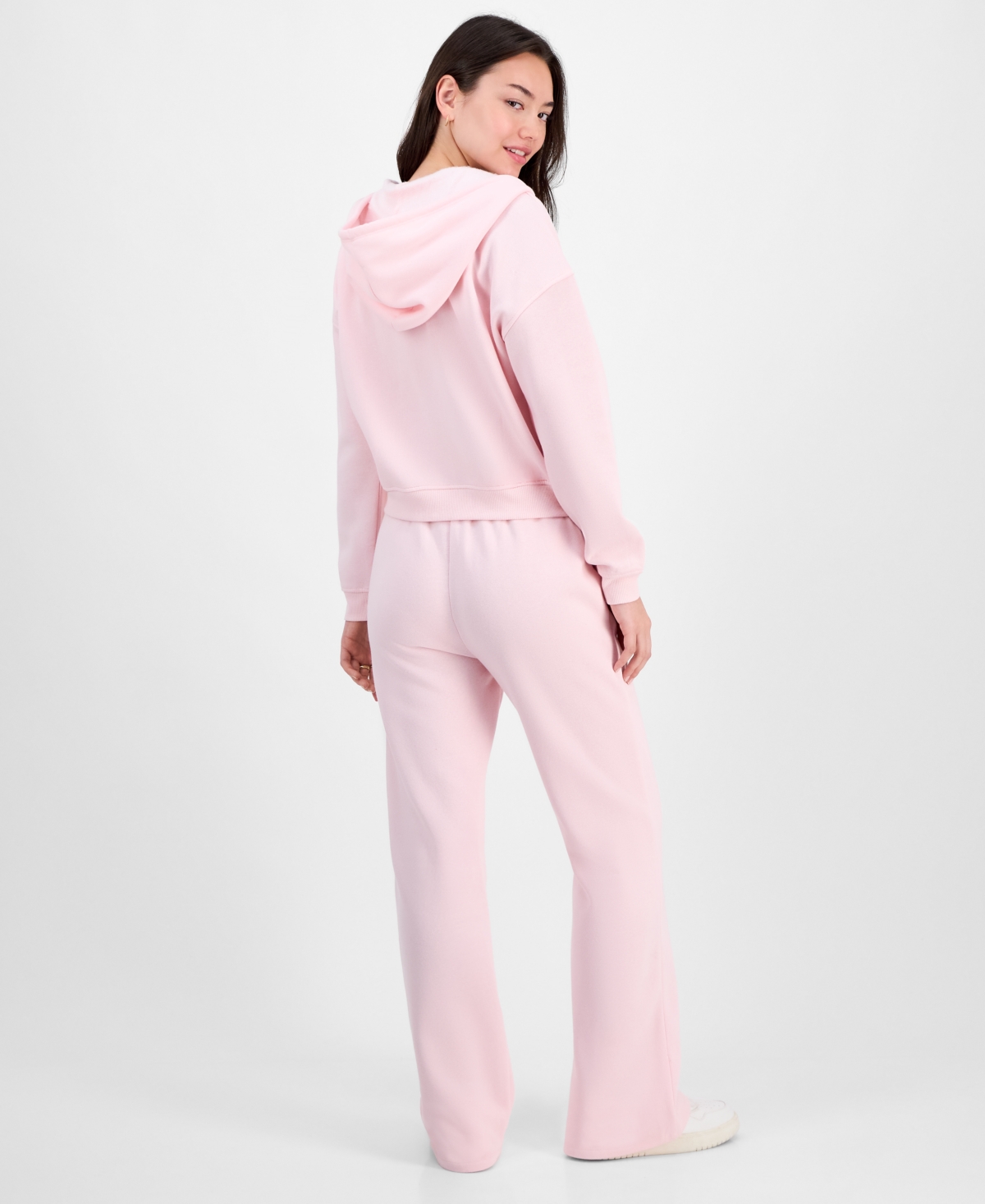 Planet Heart Juniors' Novelty Flare Fleece Sweatpants In Pink
