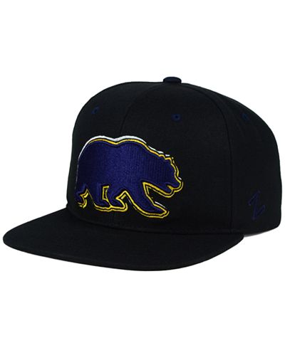 Zephyr California Golden Bears Triple Black Snapback Cap