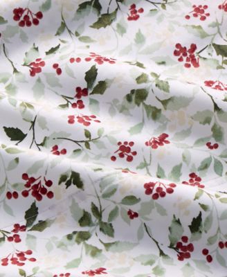 550 Thread Count Holiday Printed Cotton 3-Pc. Sheet Set, Twin, Exclusively at Macy’s