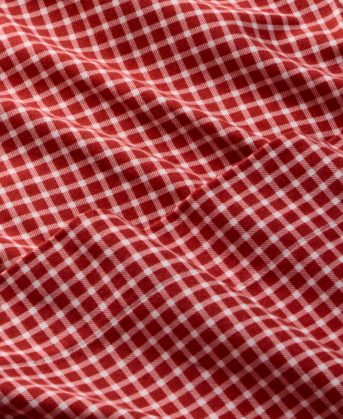 Charter Club Solid Flannel Cotton 4-pc. Sheet Set, King, Exclusively At Macy's In Red