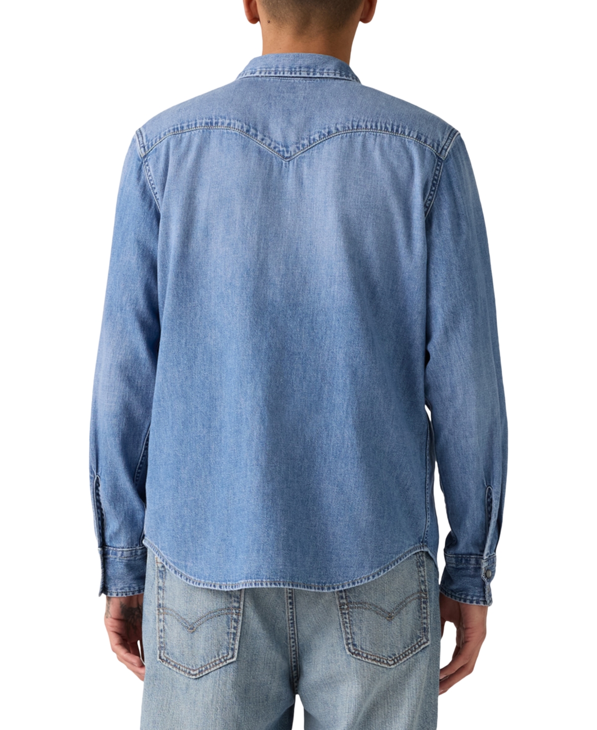Levi's Classic Standard Fit Western Shirt Chambray In Blue