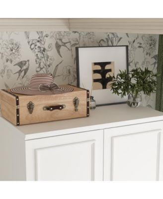 Storage Cabinet, Chest with Glass Top, Round Edges