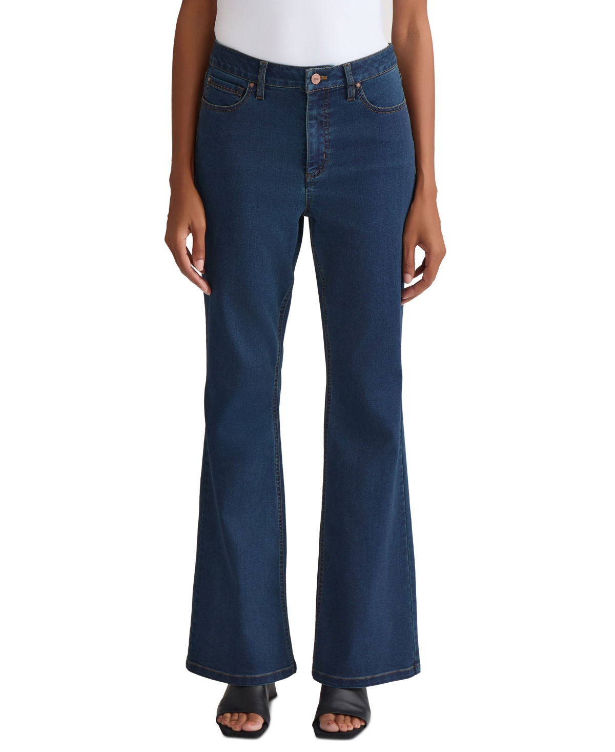 Jones New York Petite True Slim Bootcut City Denim Jeans In Blue