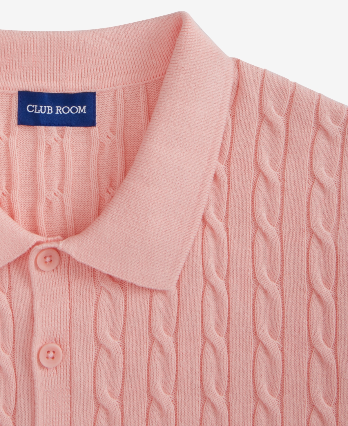 Club Room Men's Regular-fit Sweater-knit Polo Shirt, Created For Macy's In Pink