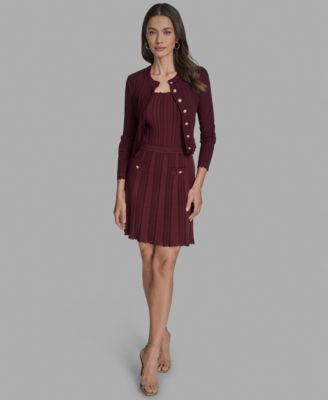 Women's Textured-Knit Cropped Cardigan