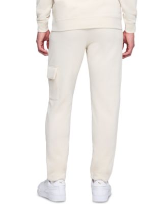 Men's Regular-Fit Logo Embossed Fleece Cargo Pants