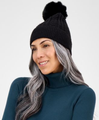 Style & Co - Solid Cable Knit Beanie