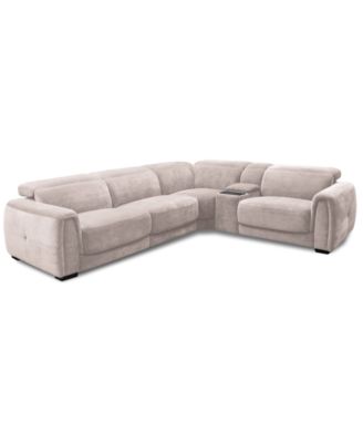 Brownell 5-Pc. L-Shape Sectional with 3 Power Motion Chairs & 1 Console
