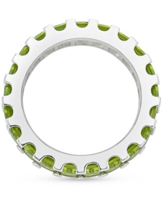 Peridot Baguette Eternity Band (5-7/8 ct. t.w.) in Sterling Silver