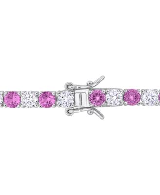 Lab Created Gemstone Flex Bracelet in Sterling Silver