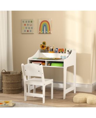 Kids Desk and Chair Set, Children Study Table with Chair,