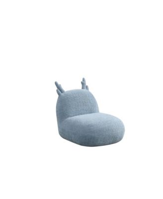 21.5"W Blue Chenille Deer-Shaped Kids Chair