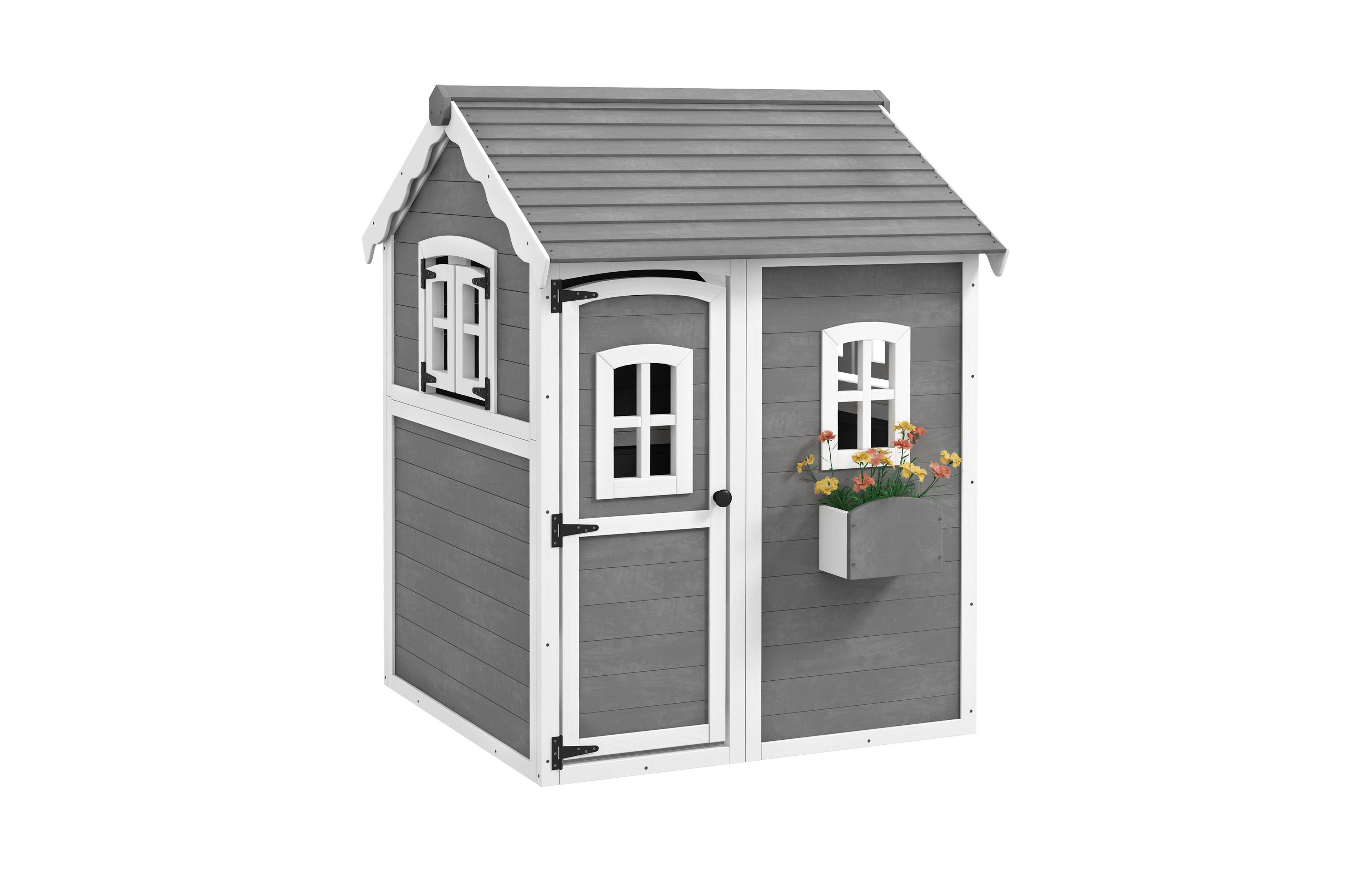 Outsunny Playhouse for Kids Outdoor with Floor for 3-8 Years Old,