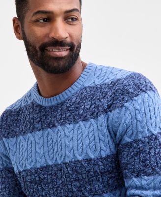Men's Marled Cable-Knit Crewneck Sweater, Macy's Exclusive