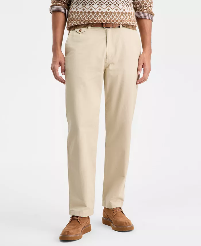 Men's Relaxed-Fit Herringbone Twill Pants