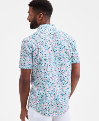 Men's Fortier Regular-Fit Stretch Floral Button-Down Poplin Shirt, Macy's Exclusive